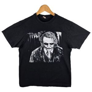 Vintage Joker Shirt Medium Batman Dark Knight Heath Ledger Y2K Vtg DC Comics